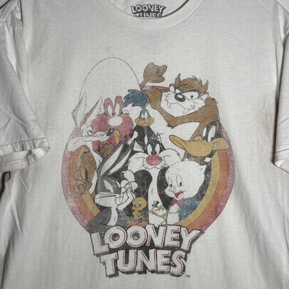 Vintage Faded Looney Tunes 100% Cotton Graphic Tee